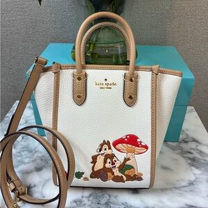 NWT Kate Spade Novelty Disney X Chip & Dale Mini Ella Tote Crossbody Bag